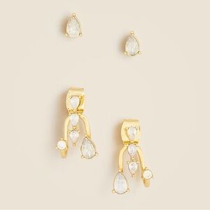 J crew crystal jacket earrings
